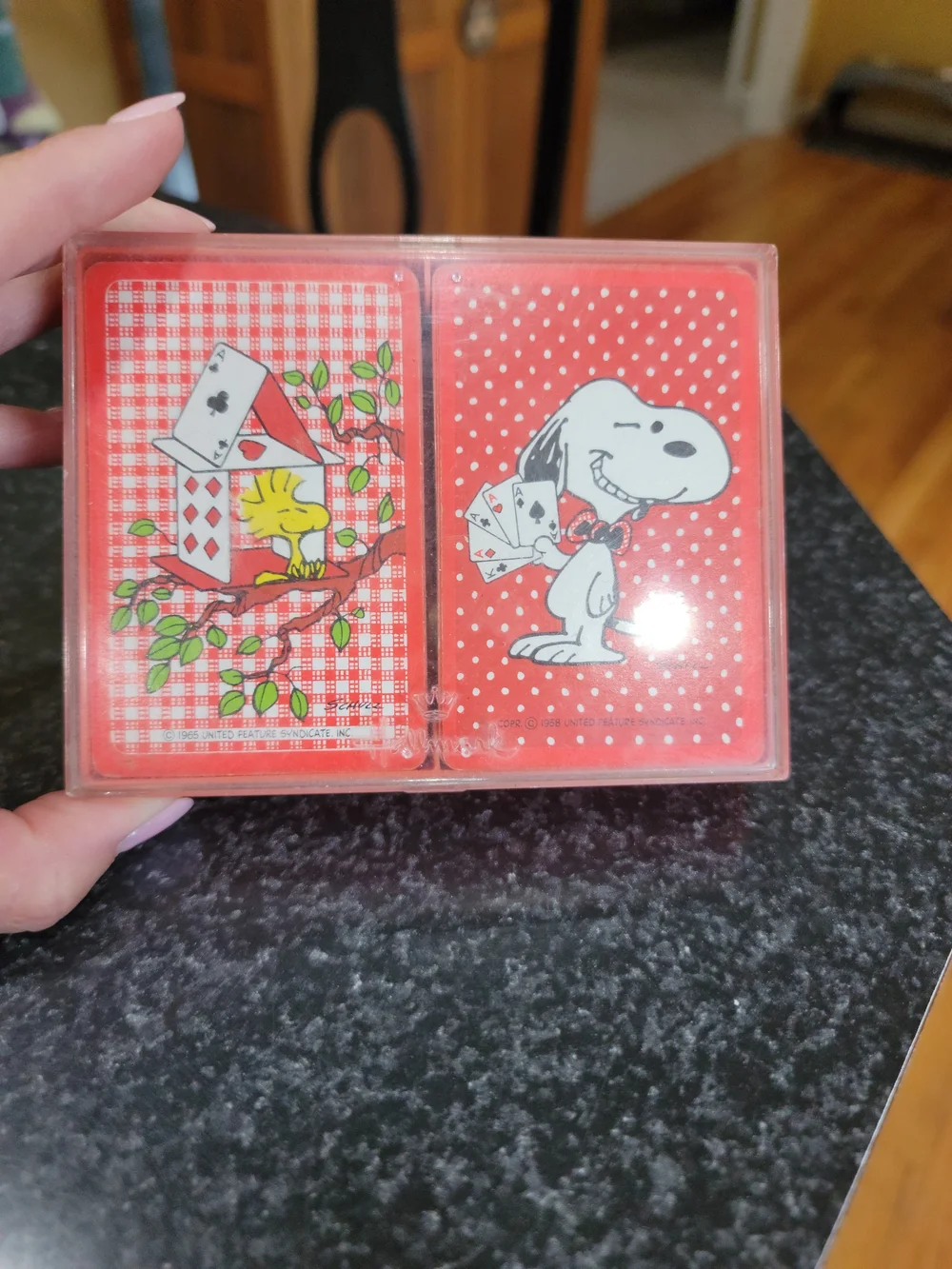 Vintage Hallmark Peanuts double deck playing card set Snoopy and Woodstock